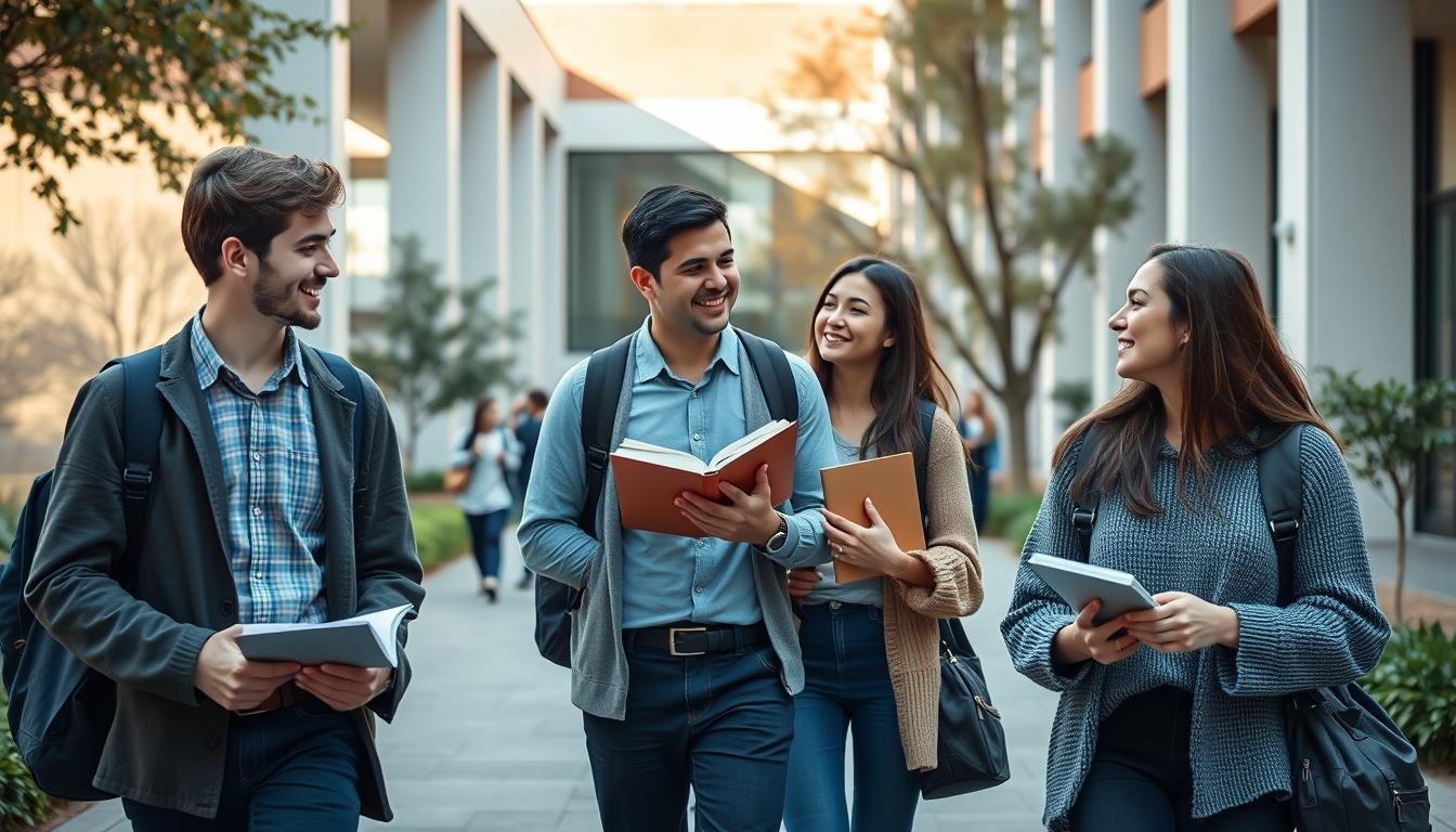 Modern university campus for students